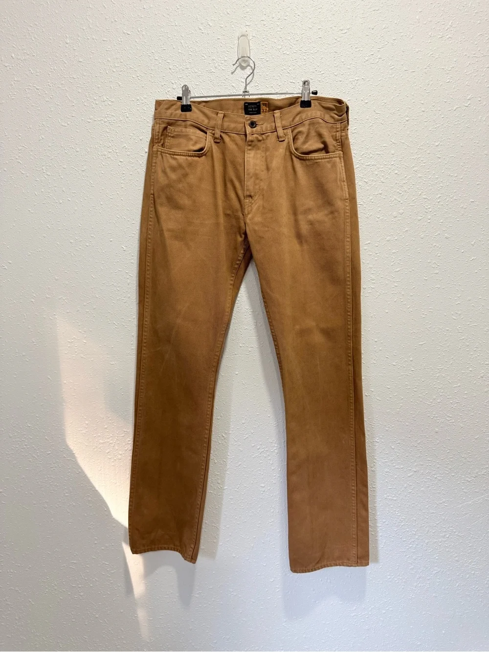 J. Crew 484 slim Men's Straight Jeans in Camel 32 x 32